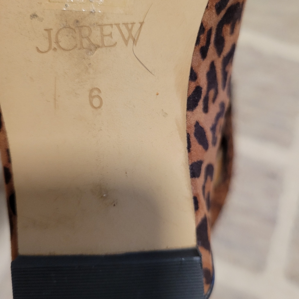 J. Crew Leopard Print Slip-On Mules With Black Tr… - image 3